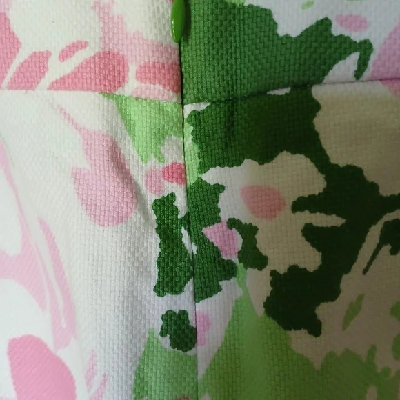 Talbots Green and Pink Floral Skirt - Picture 4 of 8